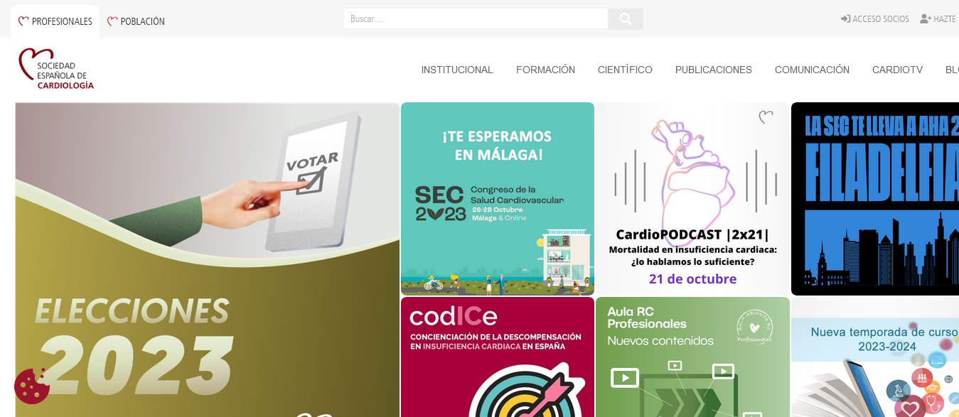 Sociedad Española de Cardiología profesionales sanitarios y cardiólogos